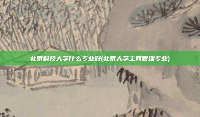 北京科技大学什么专业好(北京大学工商管理专业)