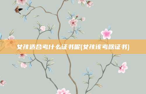 女孩适合考什么证书呢(女孩该考啥证书)