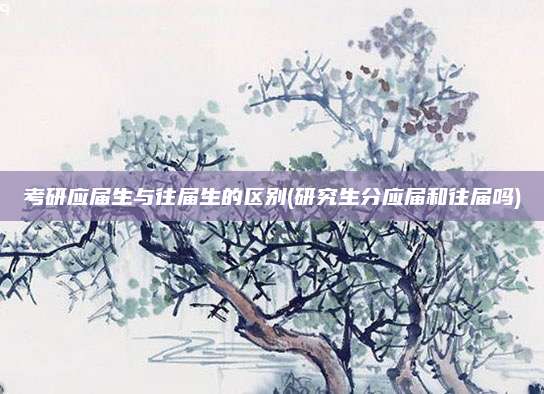 考研应届生与往届生的区别(研究生分应届和往届吗)