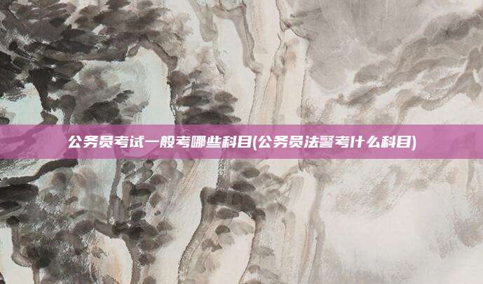 公务员考试一般考哪些科目(公务员法警考什么科目)