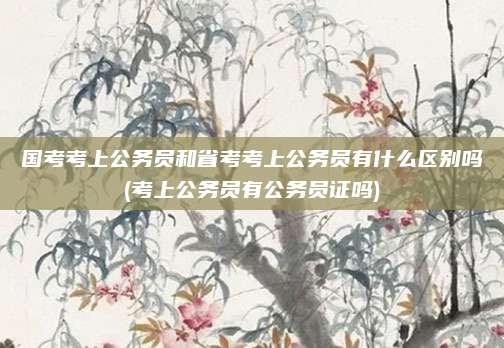 国考考上公务员和省考考上公务员有什么区别吗(考上公务员有公务员证吗)