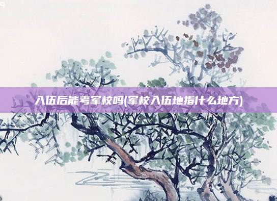入伍后能考军校吗(军校入伍地指什么地方)
