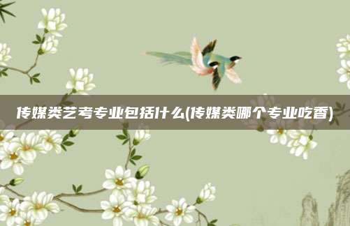 传媒类艺考专业包括什么(传媒类哪个专业吃香)