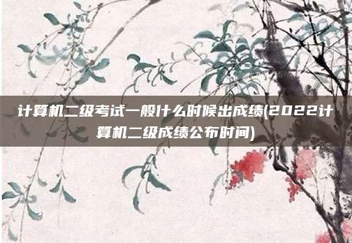 计算机二级考试一般什么时候出成绩(2022计算机二级成绩公布时间)