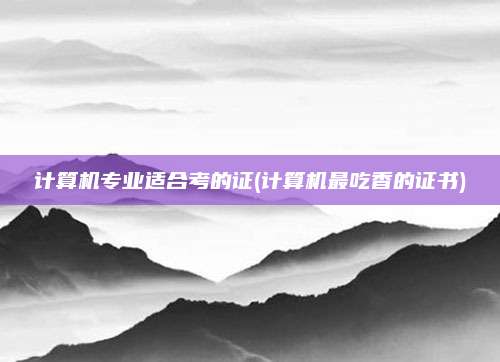 计算机专业适合考的证(计算机最吃香的证书)