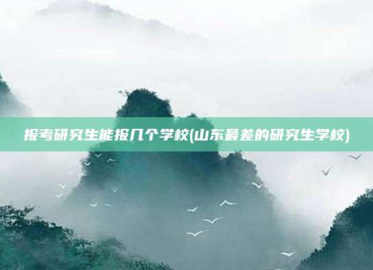 报考研究生能报几个学校(山东最差的研究生学校)