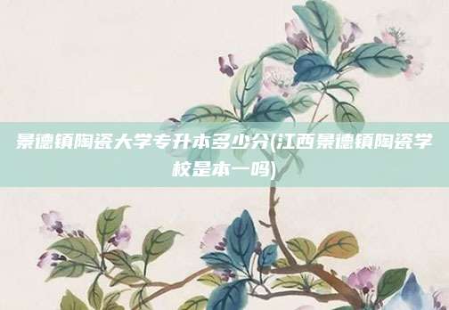 景德镇陶瓷大学专升本多少分(江西景德镇陶瓷学校是本一吗)