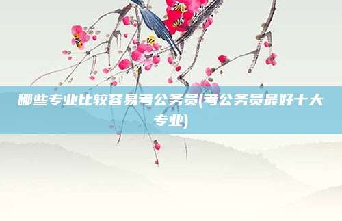 哪些专业比较容易考公务员(考公务员最好十大专业)