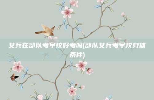 女兵在部队考军校好考吗(部队女兵考军校身体条件)