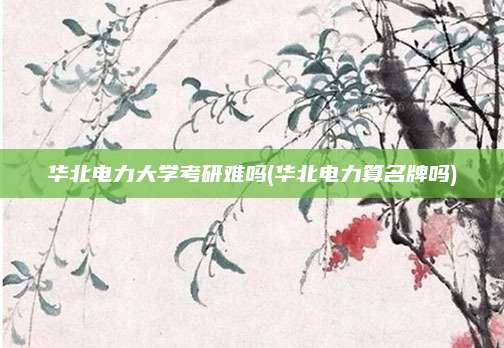 华北电力大学考研难吗(华北电力算名牌吗)