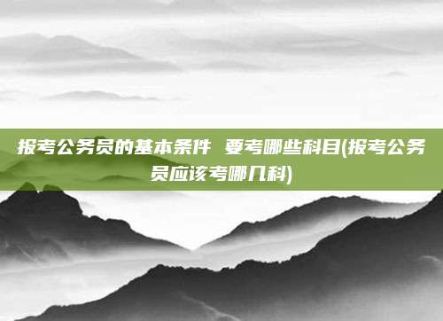 报考公务员的基本条件 要考哪些科目(报考公务员应该考哪几科)