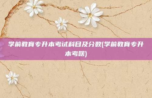 学前教育专升本考试科目及分数(学前教育专升本考啥)