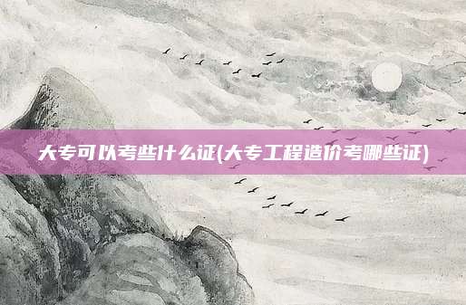 大专可以考些什么证(大专工程造价考哪些证)