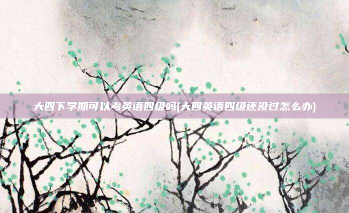 大四下学期可以考英语四级吗(大四英语四级还没过怎么办)