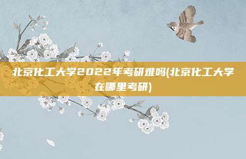 北京化工大学2022年考研难吗(北京化工大学在哪里考研)
