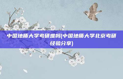 中国地质大学考研难吗(中国地质大学北京考研经验分享)