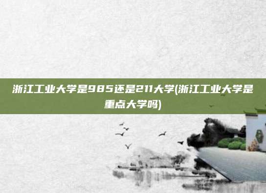 浙江工业大学是985还是211大学(浙江工业大学是重点大学吗)