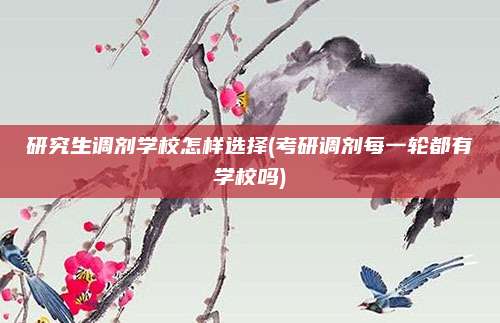 研究生调剂学校怎样选择(考研调剂每一轮都有学校吗)
