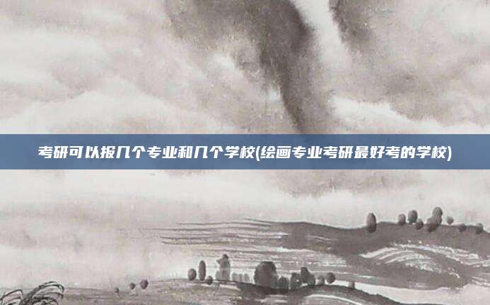 考研可以报几个专业和几个学校(绘画专业考研最好考的学校)