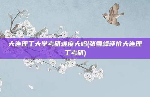 大连理工大学考研难度大吗(张雪峰评价大连理工考研)