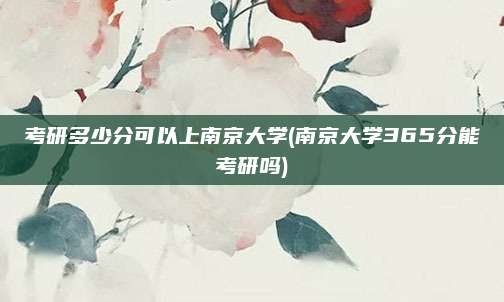 考研多少分可以上南京大学(南京大学365分能考研吗)