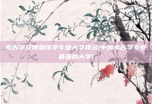 考古学及博物馆学专业大学排名(中国考古学专业最强的大学)