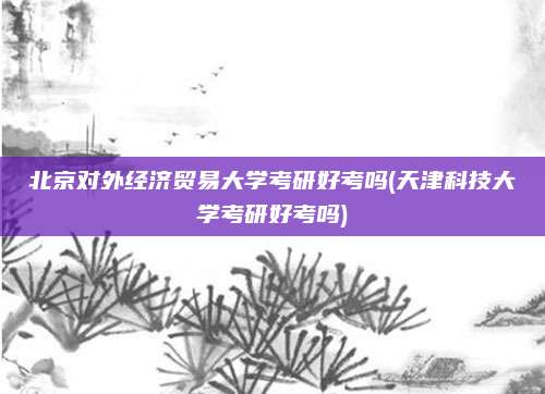 北京对外经济贸易大学考研好考吗(天津科技大学考研好考吗)