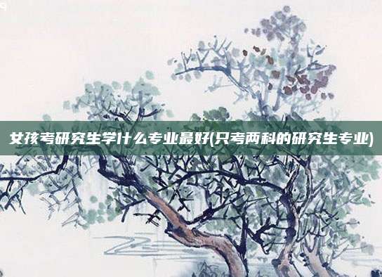 女孩考研究生学什么专业最好(只考两科的研究生专业)