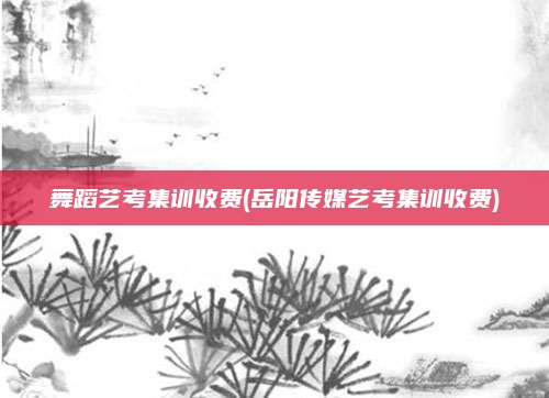 舞蹈艺考集训收费(岳阳传媒艺考集训收费)