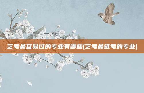 艺考最容易过的专业有哪些(艺考最难考的专业)