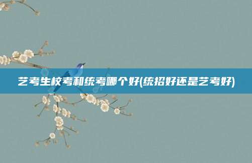 艺考生校考和统考哪个好(统招好还是艺考好)