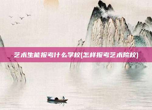 艺术生能报考什么学校(怎样报考艺术院校)