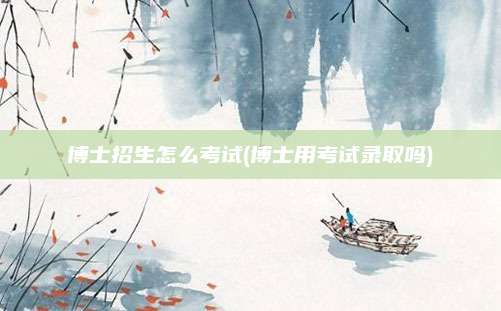 博士招生怎么考试(博士用考试录取吗)