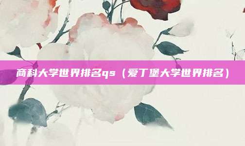 商科大学世界排名qs(爱丁堡大学世界排名)