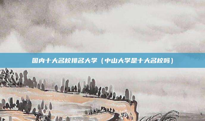 国内十大名校排名大学(中山大学是十大名校吗)