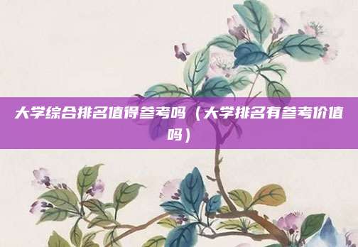 大学综合排名值得参考吗(大学排名有参考价值吗)