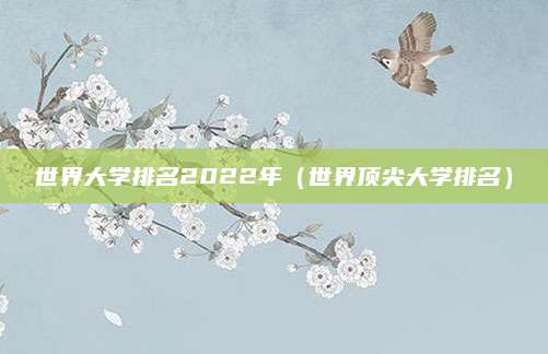 世界大学排名2022年(世界顶尖大学排名)