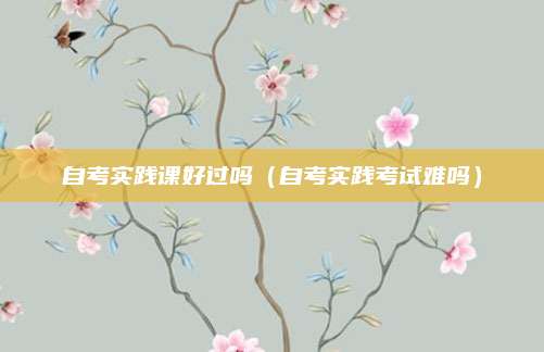 自考实践课好过吗（自考实践考试难吗）