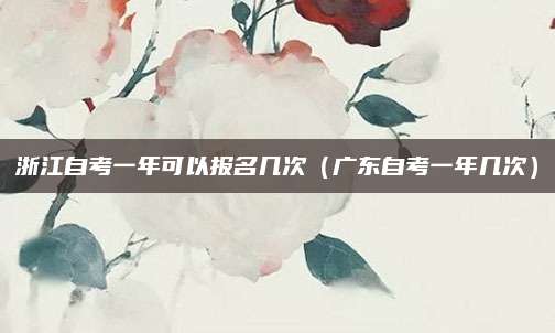 浙江自考一年可以报名几次（广东自考一年几次）
