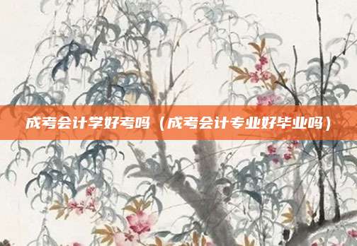成考会计学好考吗（成考会计专业好毕业吗）