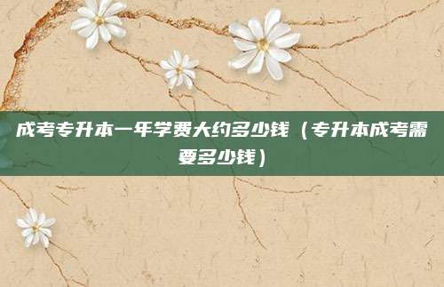 成考专升本一年学费大约多少钱（专升本成考需要多少钱）