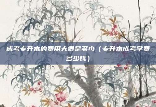 成考专升本的费用大概是多少（专升本成考学费多少钱）