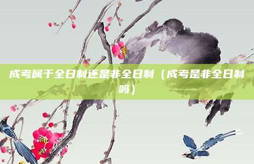 成考属于全日制还是非全日制（成考是非全日制吗）
