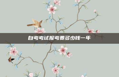 自考考试报考费多少钱一年
