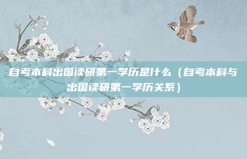 自考本科出国读研第一学历是什么（自考本科与出国读研第一学历关系）